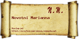 Novotni Marianna névjegykártya